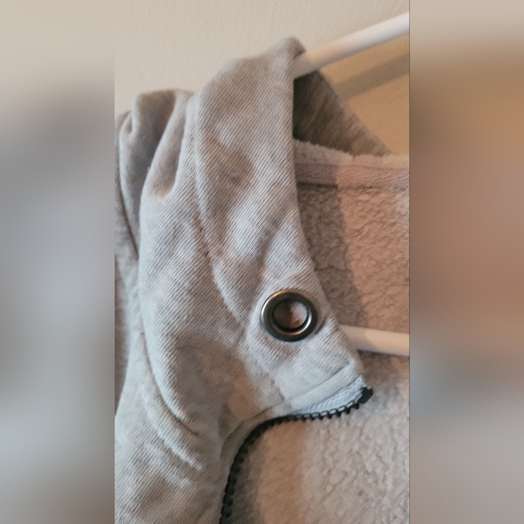 Mens small Jeep gray zipper hoodie no drawstring car moto - Picture 8 of 9